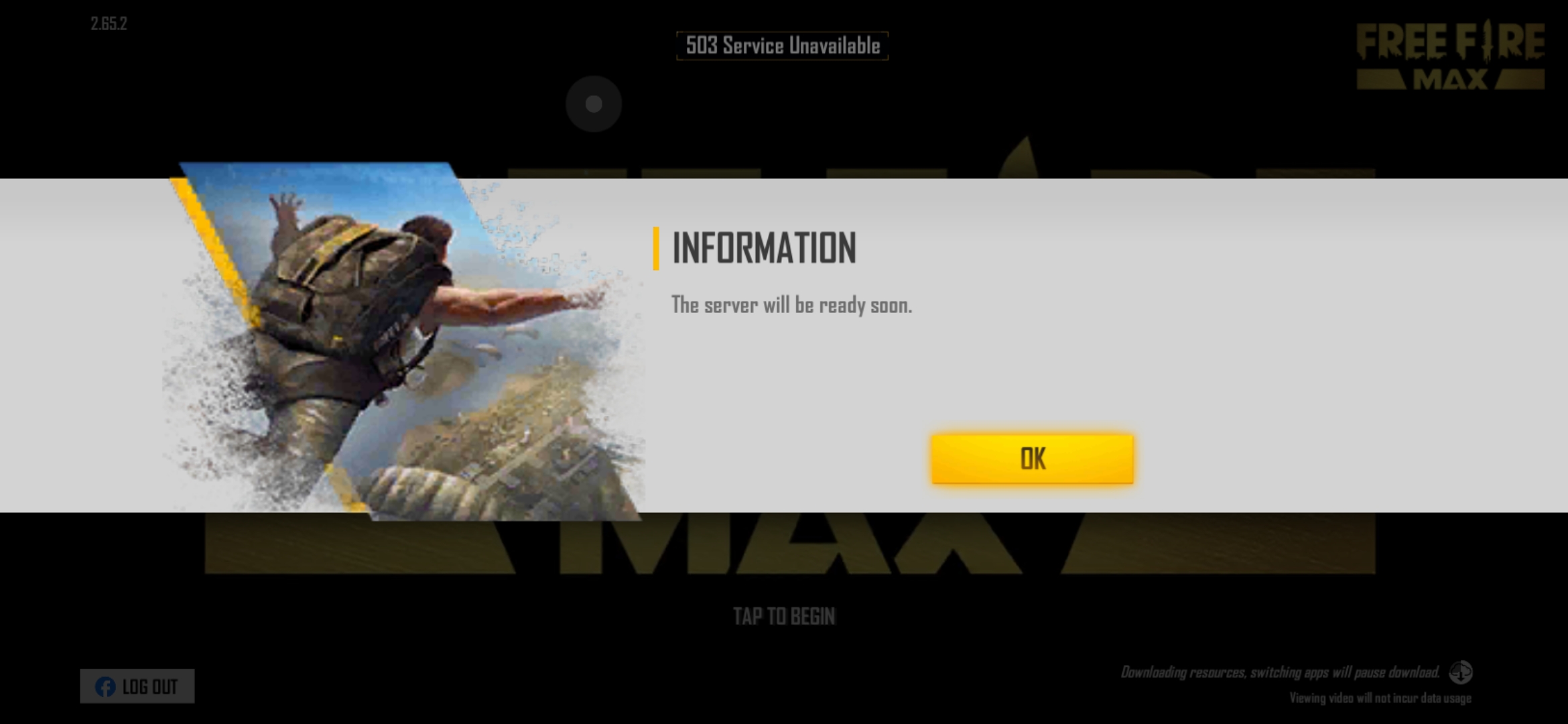 Free Fire Max 503 Service Unavailable Error Fix