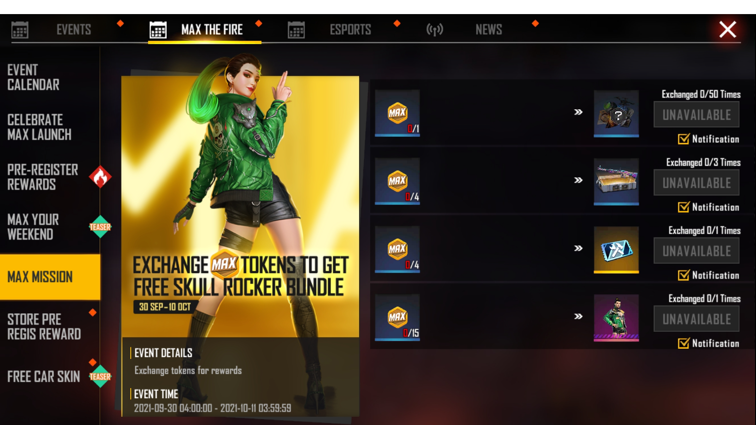 Max Tokens In Free Fire Max