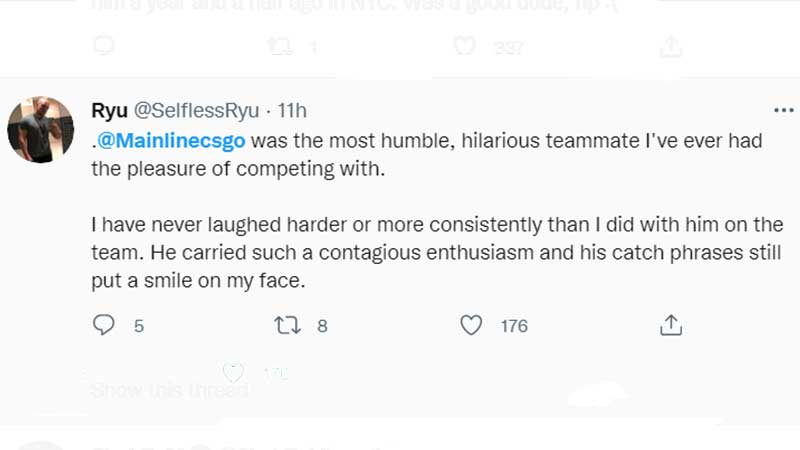 Former CSGO Player Mainline passes away