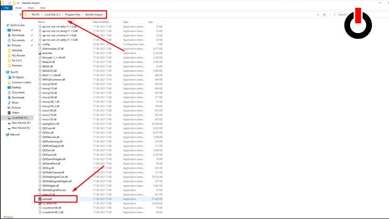 Genshin Impact Uninstall guide