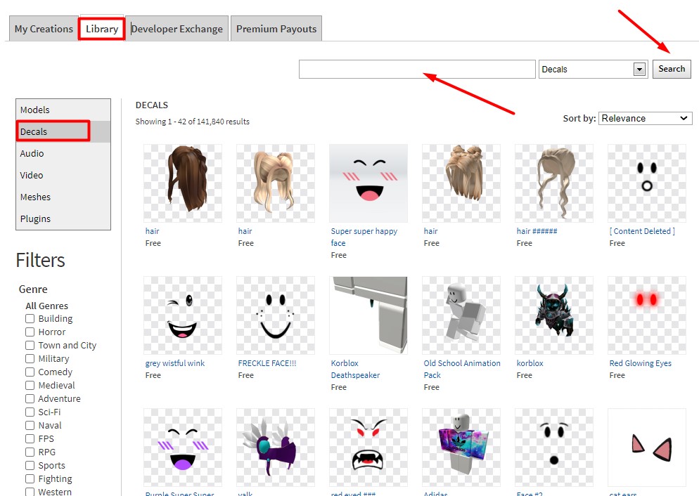 Roblox Decals IDs