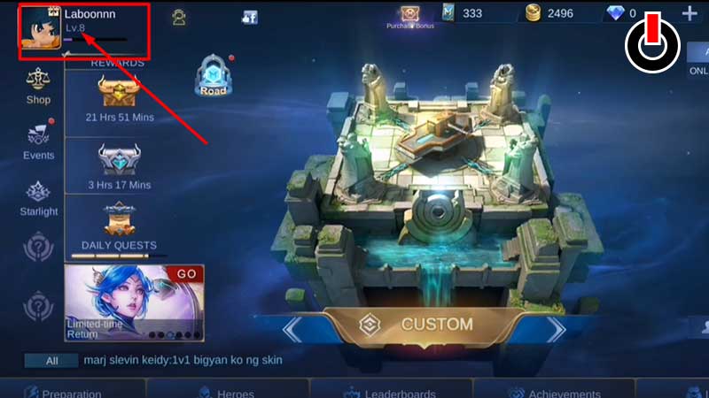 Mobile Legends Moonton account