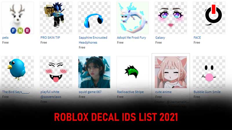 Roblox Decal IDs 2021