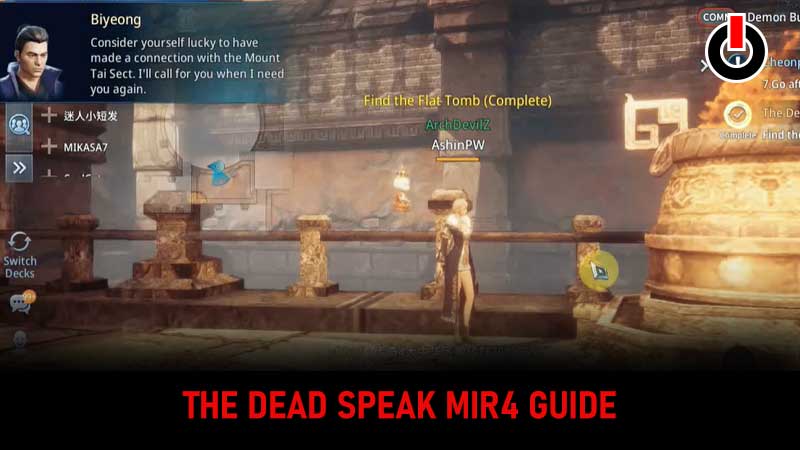 The Dead Speak MIR4 Guide