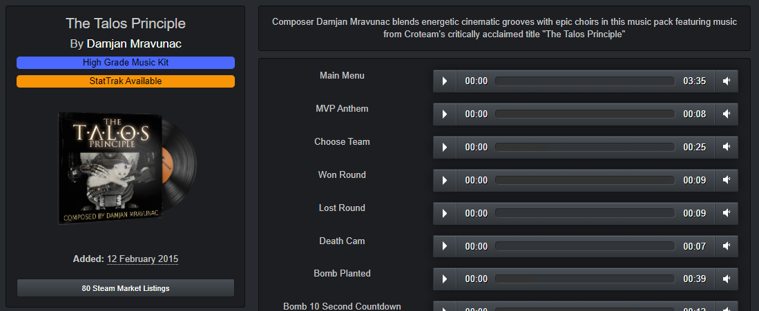 CS:GO music kits
