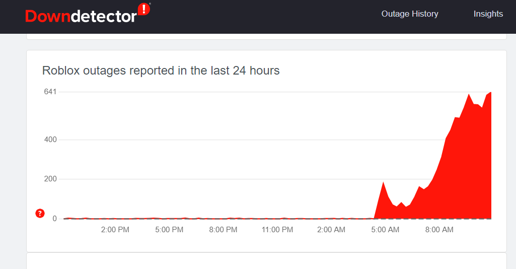 Roblox server down issue