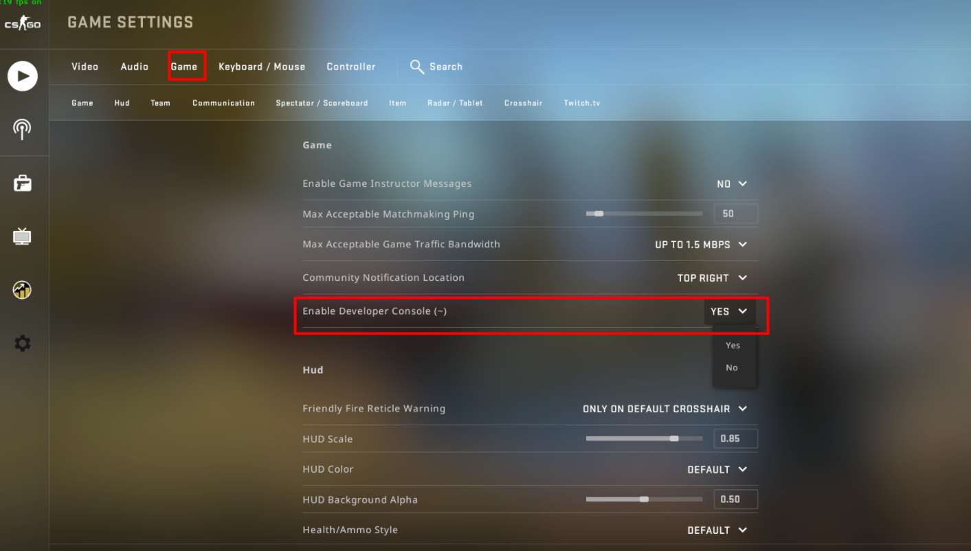 how to open console in CS: GO