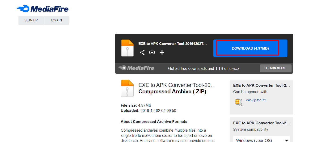 convert exe to APK