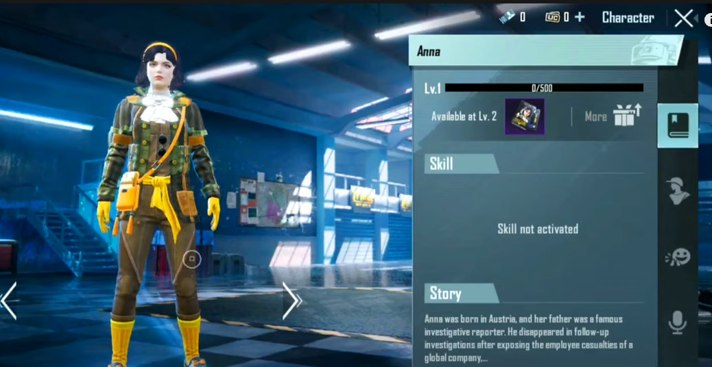 Anna Character BGMI