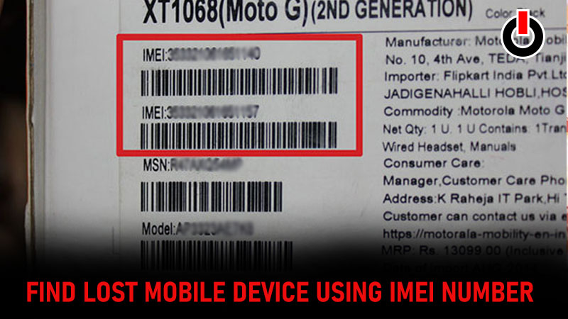find device using imei