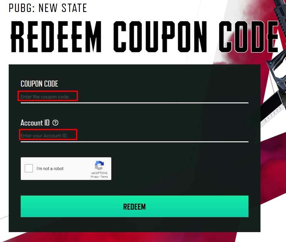 PUBG New State Coupon Code