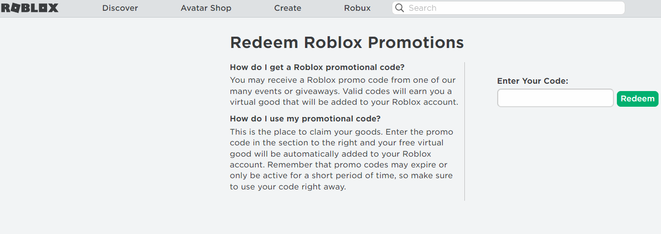 redeem Roblox codes on mobile