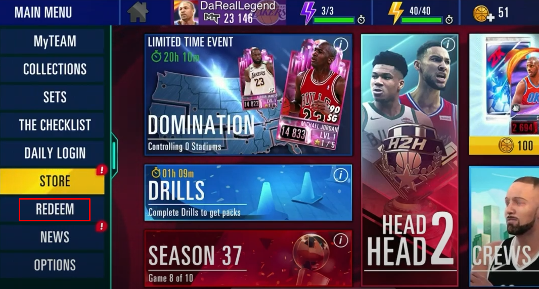 NBA 2k Mobile Codes