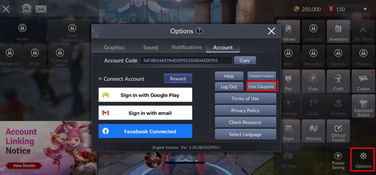 Seven Knights 2 coupon codes