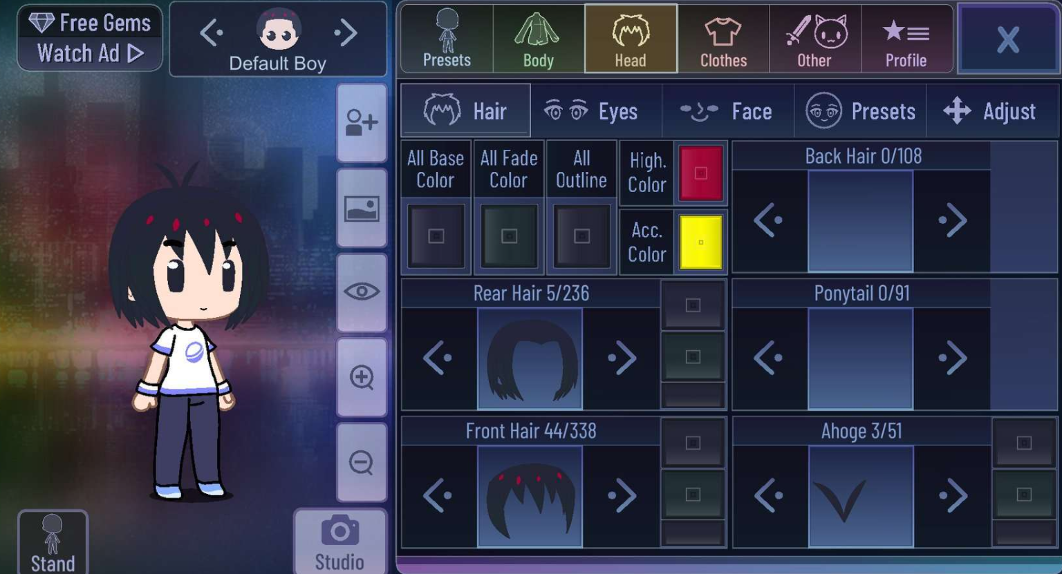 Gacha Club hairstyles