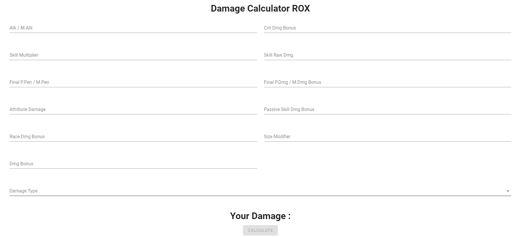 rox damage calculator