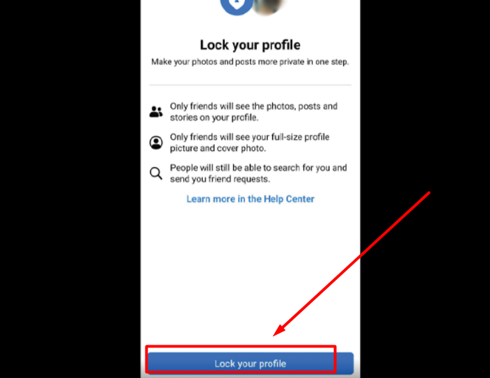 how to lock facebook profile