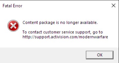 COD Error Warzone