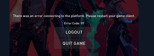 Error Code Val 59 Valorant