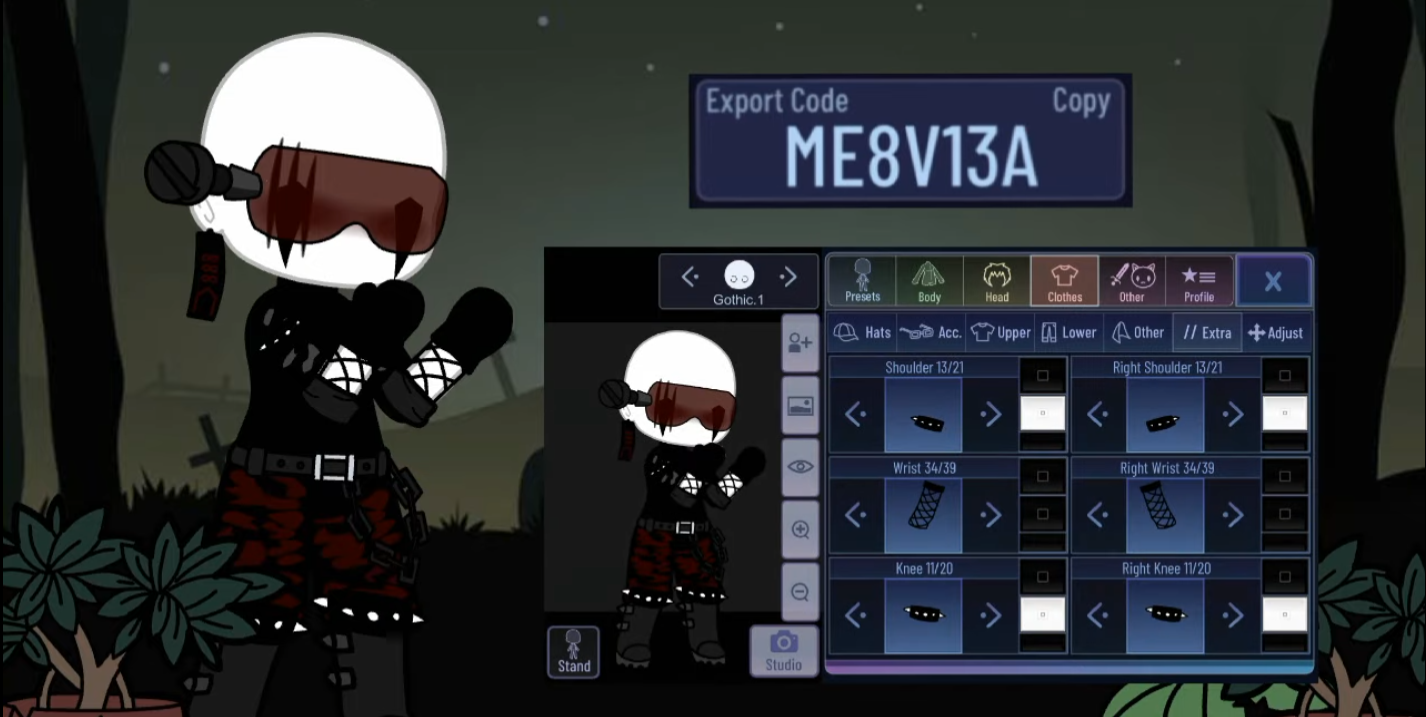 Gacha outfit Ideas Goth 1