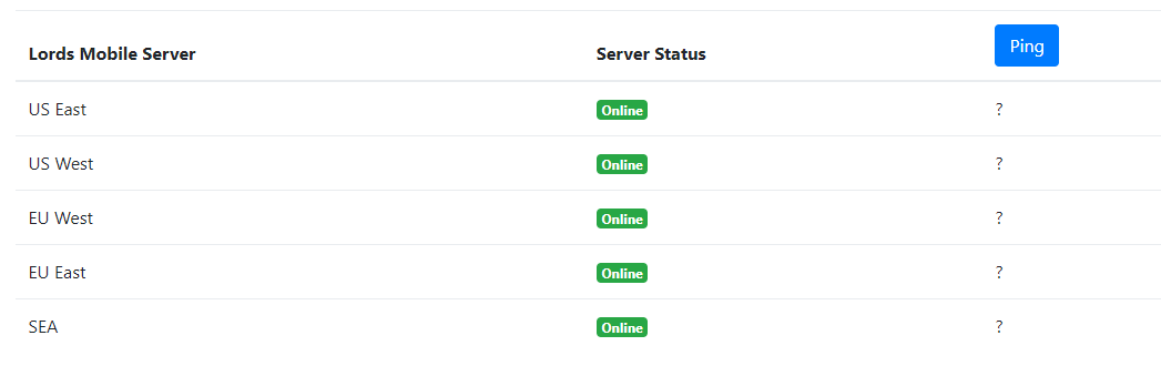 Lords Mobile Servers Down