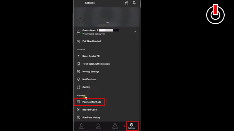 Oculus Quest 2 Change Payment Method