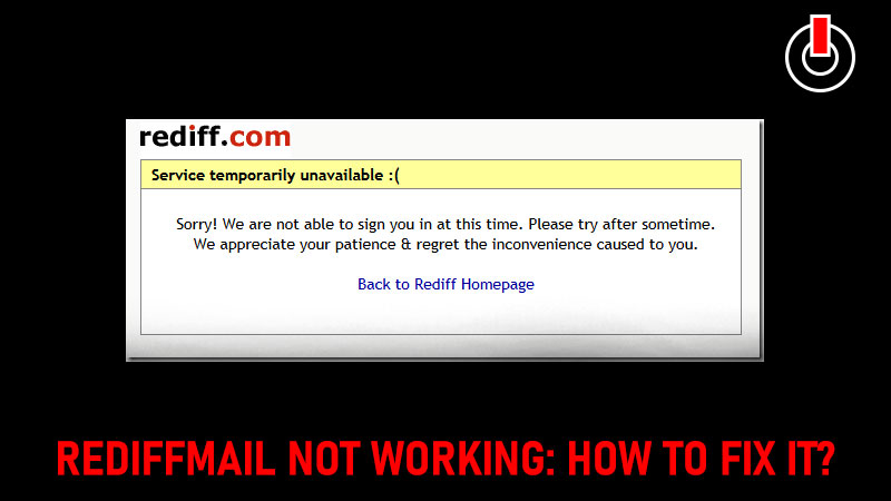 Rediffmail Not Working fix