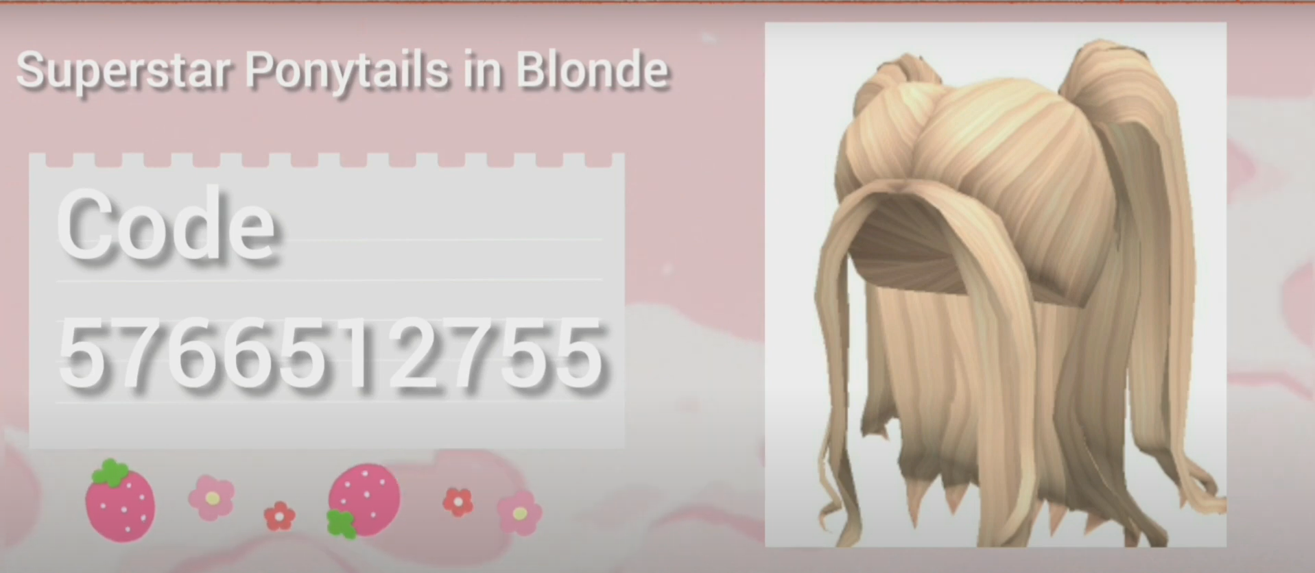 Roblox Hair codes 2