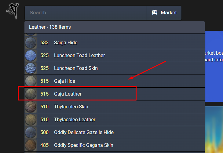 Gaja Leather in FFXIV