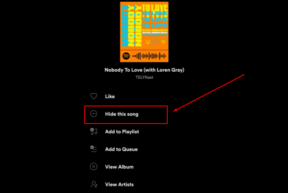 Unhide A Song On Spotify