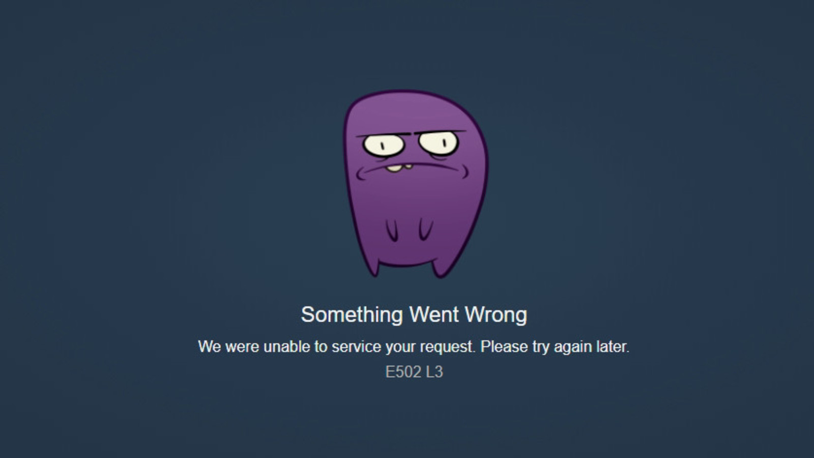 Steam Error E502 L3