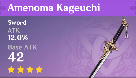Sword Inazuma Craftable Weapons
