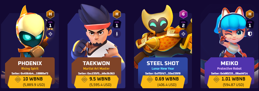 Thetan Arena Marketplace