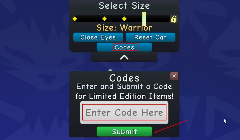 Warrior Cats Codes