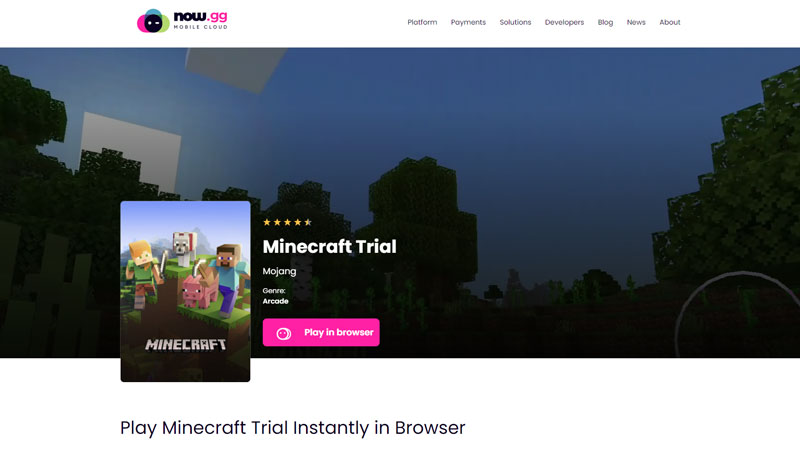 Minecraft Now GG - Play Minecraft Survival Mode Free Online