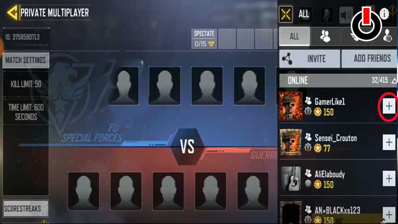 COD Mobile 1v1 Matches 