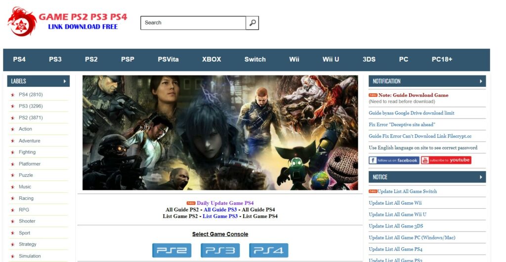 PS3 ROMS Download Sites