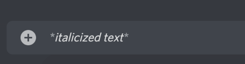 Italics Text Discord