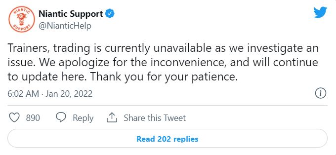 Pokemon Go Trading Not Working