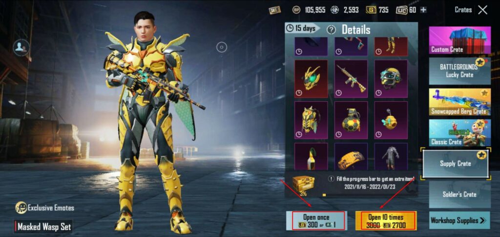 Premium Crate Coupon BGMI