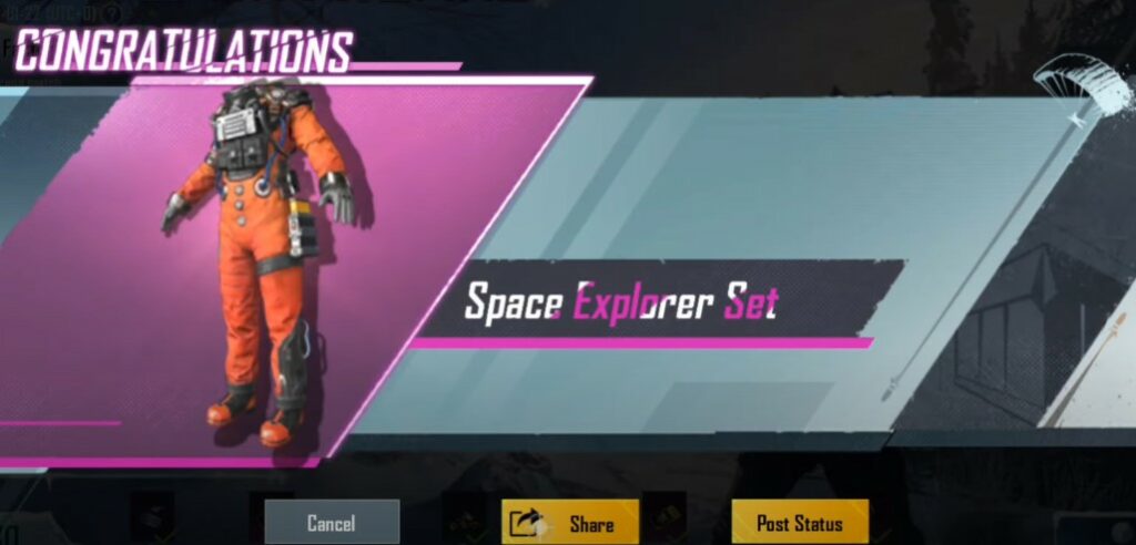 Space Explorer Set BGMI