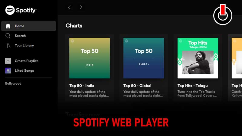 Spotify web player