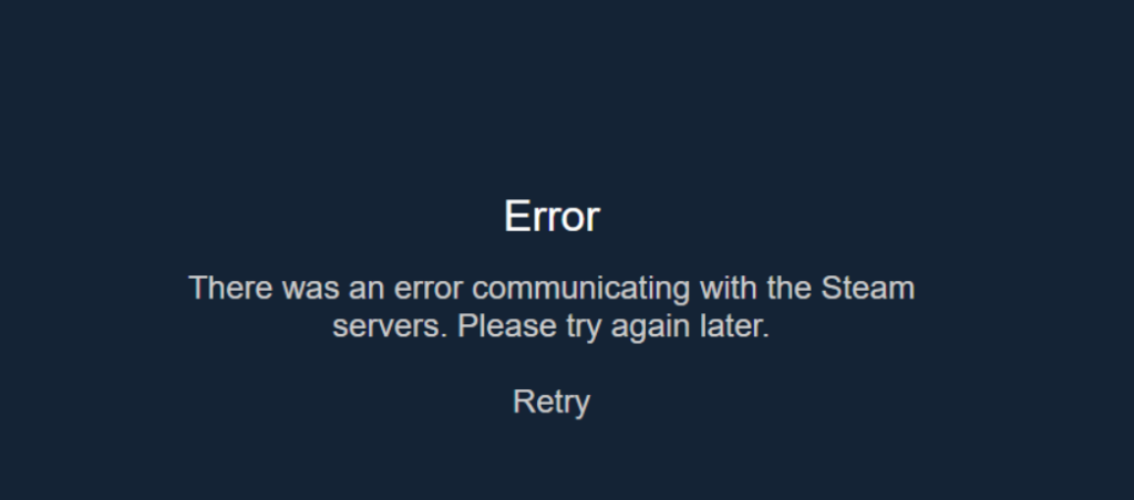Steam Servers Down
