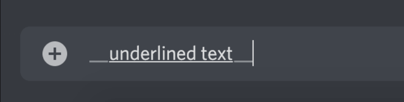 Underlined Text 