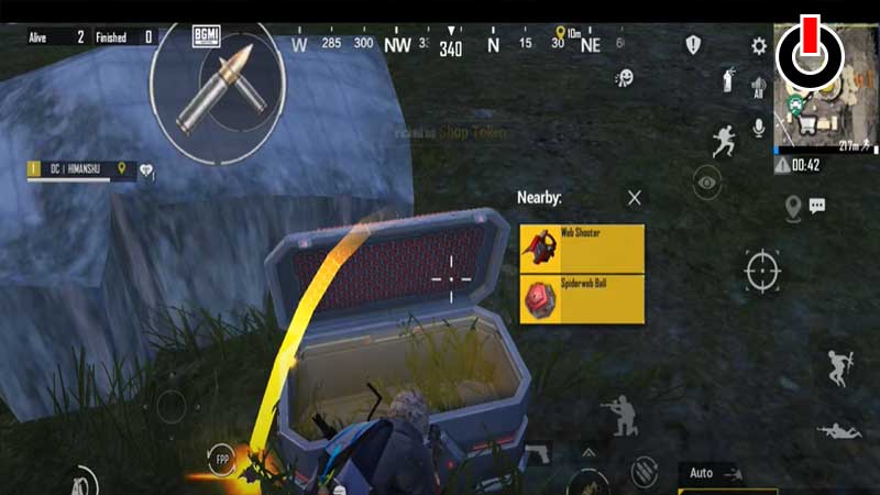 BGMI Spiderman web shooter guide