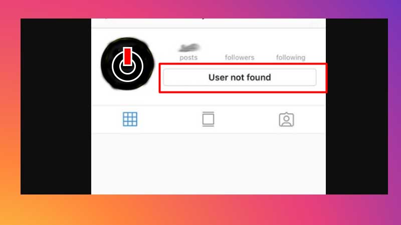 user not found instagram