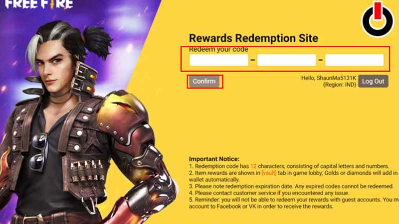 FFPL redeem Code