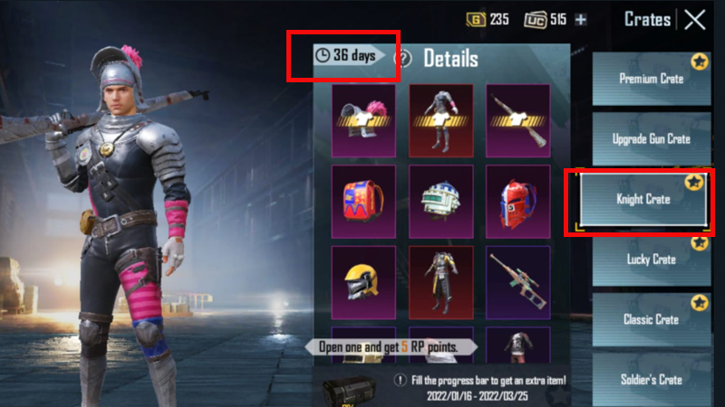 supply crate BGMI or Knight Crate in BGMI