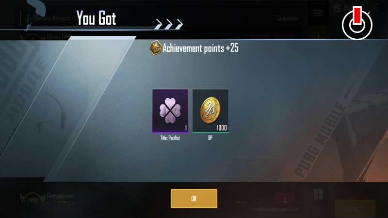 PUBG Mobile Pacifist Title