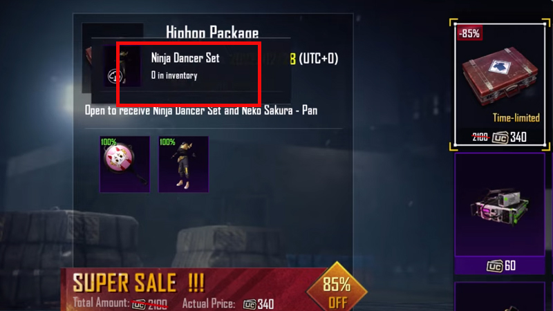 Ninja Dancer Set In BGMI